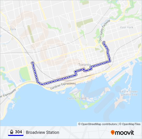 304 Streetcar Line Map