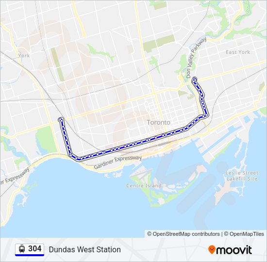 304 Streetcar Line Map