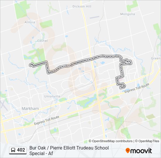 402 bus Line Map