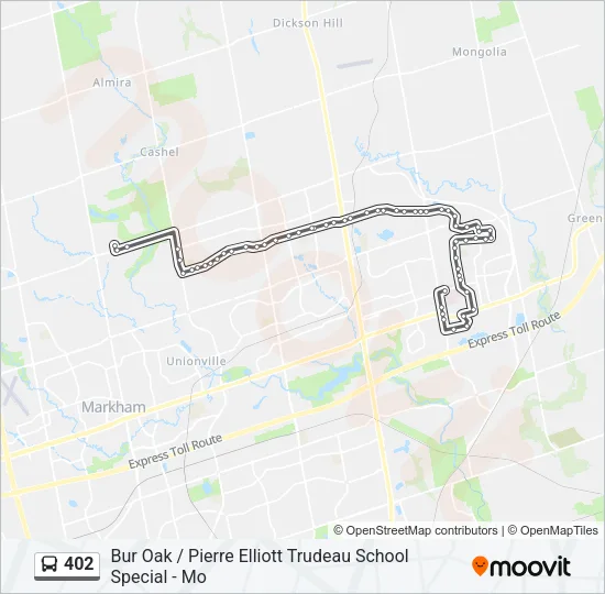 402 Bus Line Map