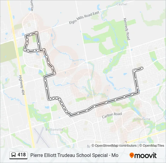 418 Bus Line Map
