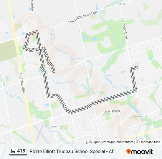 418 Bus Line Map