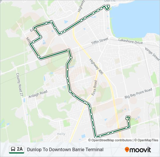 2A Bus Line Map