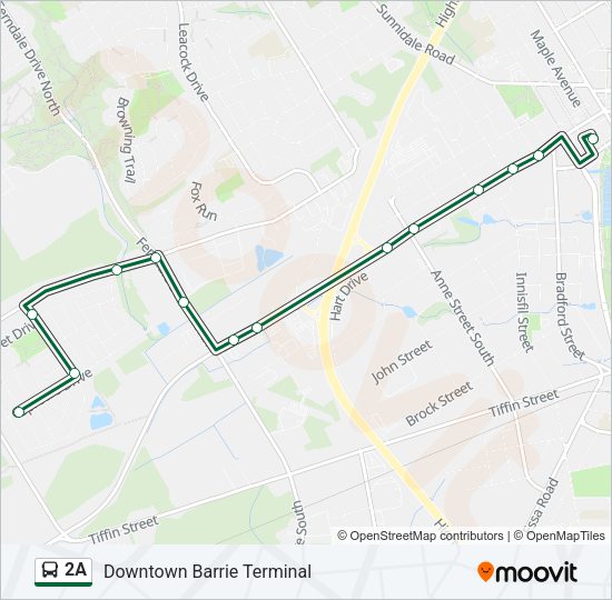 2A Bus Line Map