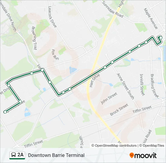 2A Bus Line Map