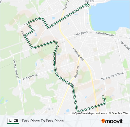 2B Bus Line Map