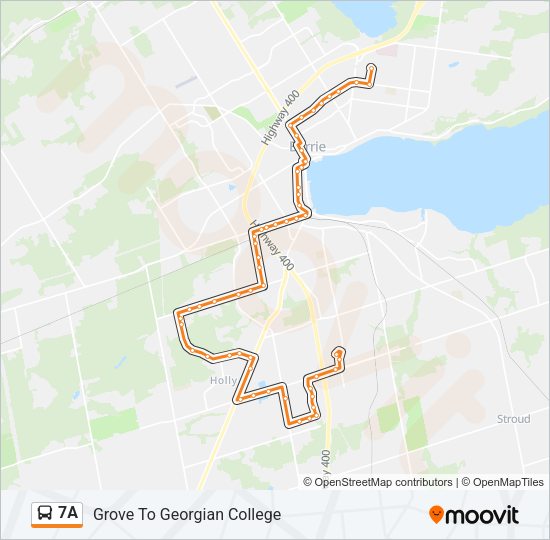 7A Bus Line Map