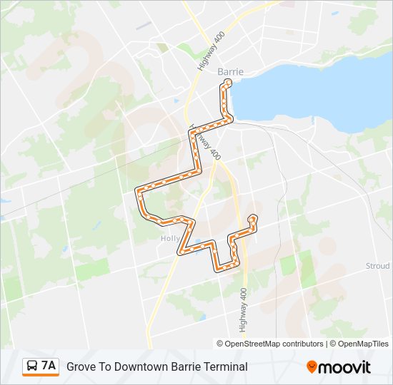 7A Bus Line Map