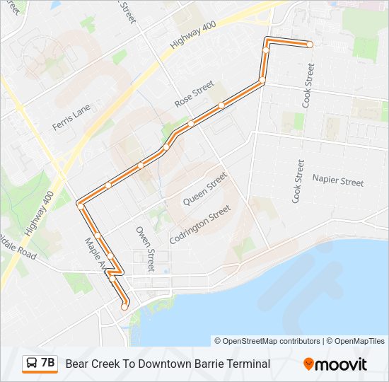 7B bus Line Map