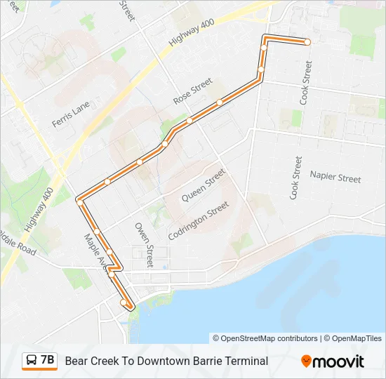 7B Bus Line Map
