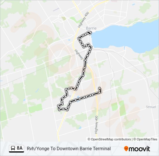 8A Bus Line Map
