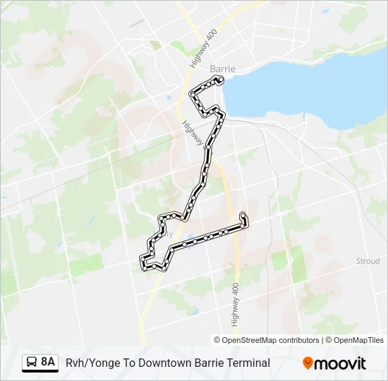 8A Bus Line Map