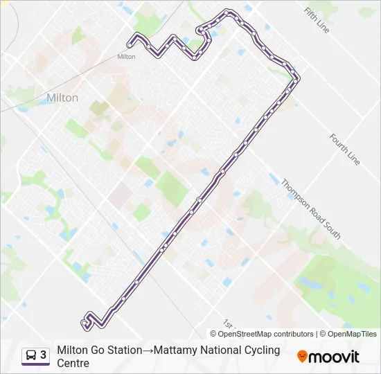 3 Bus Line Map