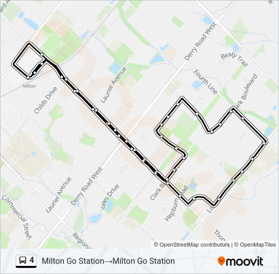 4 Bus Line Map