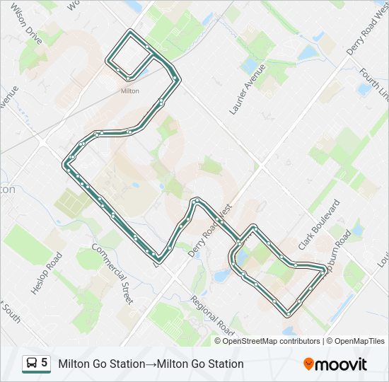 5 Bus Line Map