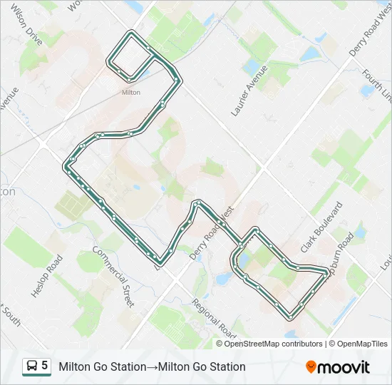 5 Bus Line Map