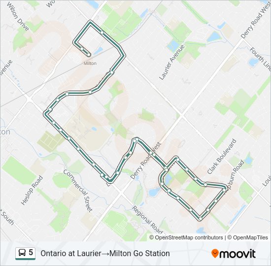5 Bus Line Map