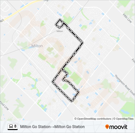 8 Bus Line Map