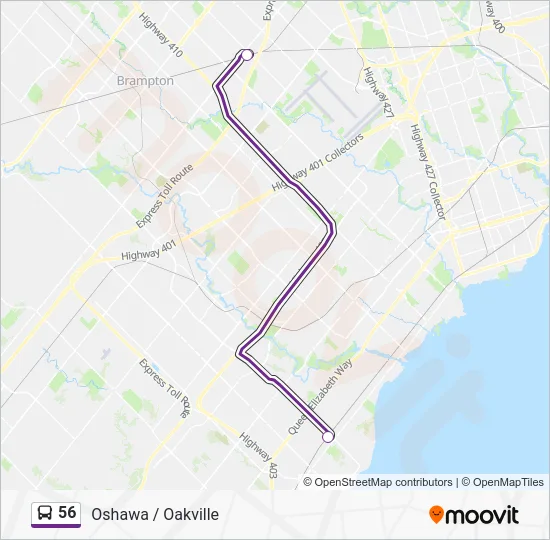 56 Bus Line Map