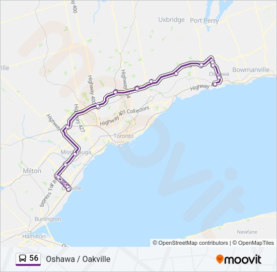 56 bus Line Map