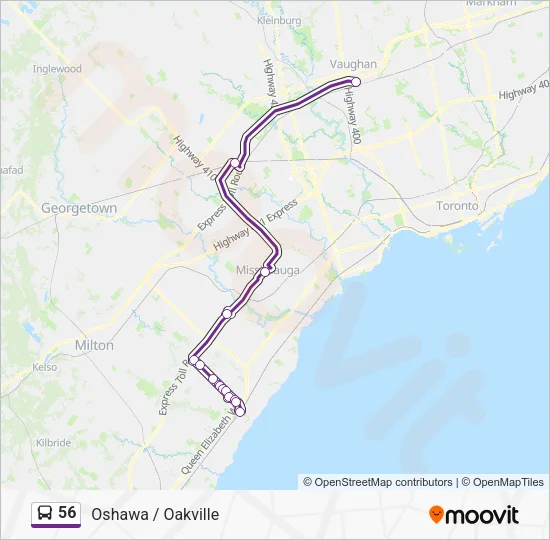 56 Bus Line Map