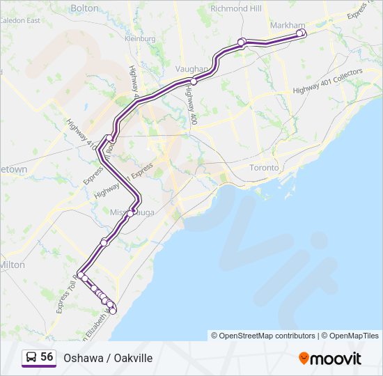 56 Bus Line Map