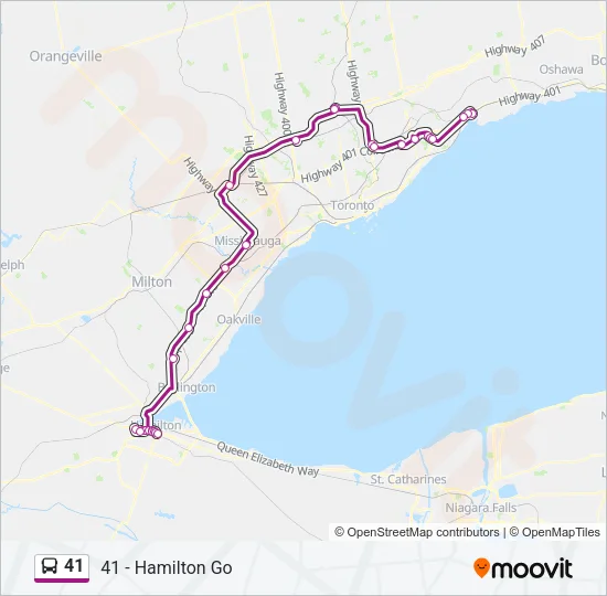 41 Bus Line Map