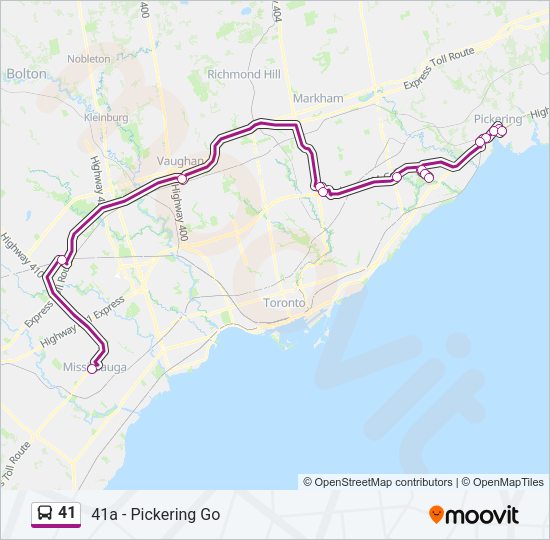 41 Bus Line Map