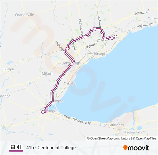 41 Bus Line Map