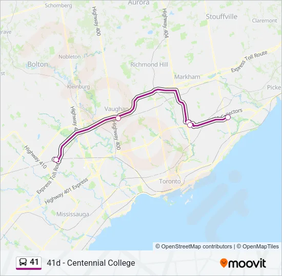 41 Bus Line Map