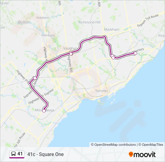 41 Bus Line Map