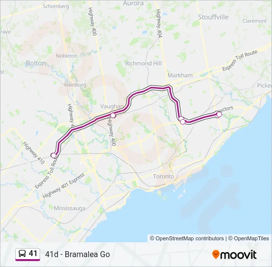41 Bus Line Map