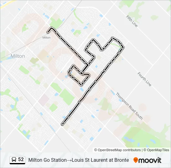 52 Bus Line Map