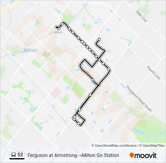 52 Bus Line Map