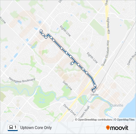 1 Bus Line Map