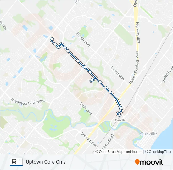 1 Bus Line Map