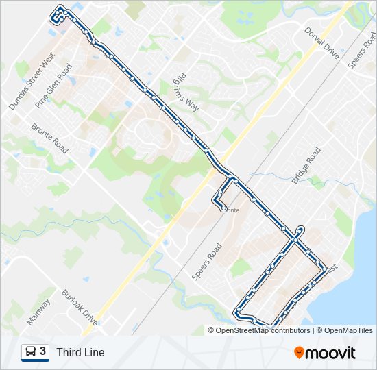 3 Bus Line Map