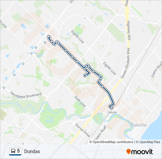 5 Bus Line Map