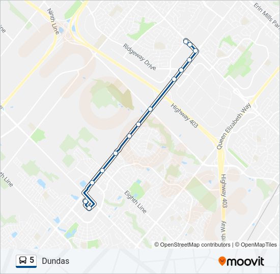 5 Bus Line Map
