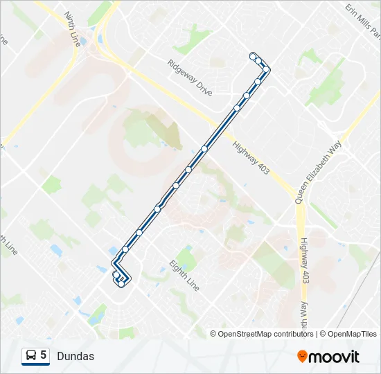5 Bus Line Map