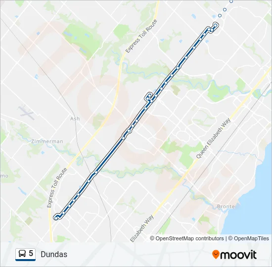 5 Bus Line Map