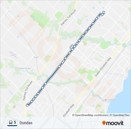 5 Bus Line Map