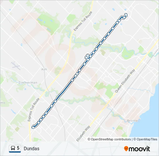 5 Bus Line Map