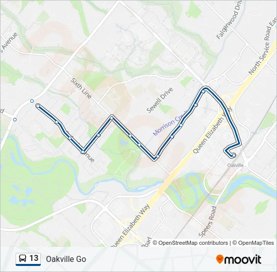 13 Bus Line Map