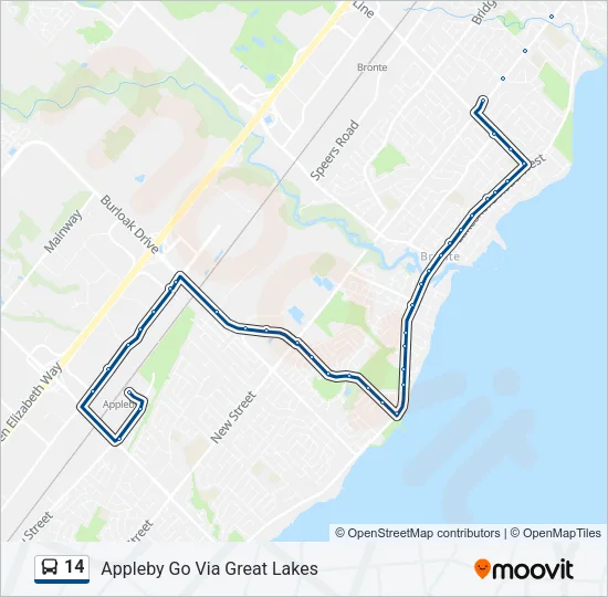 14 Bus Line Map
