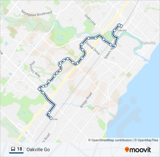 18 Bus Line Map