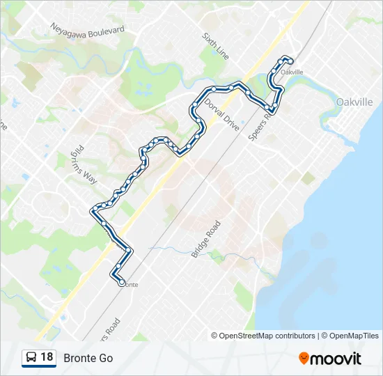 18 Bus Line Map