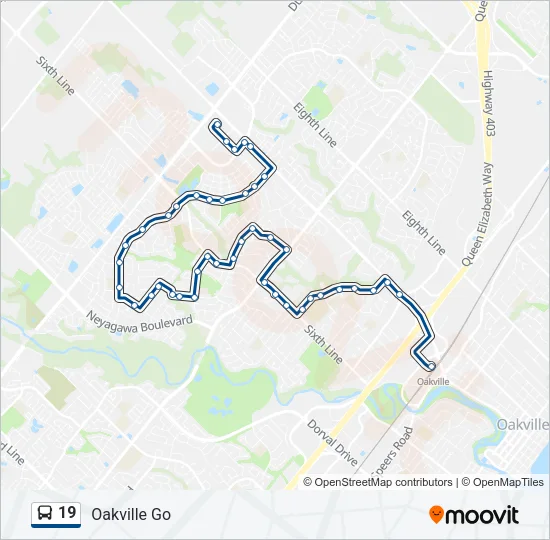 19 Bus Line Map