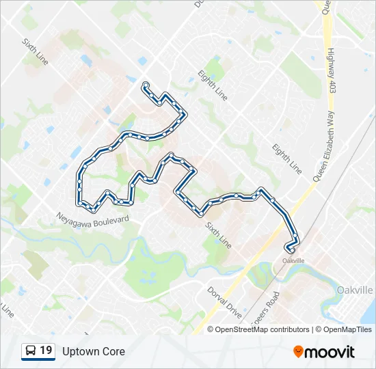 19 Bus Line Map