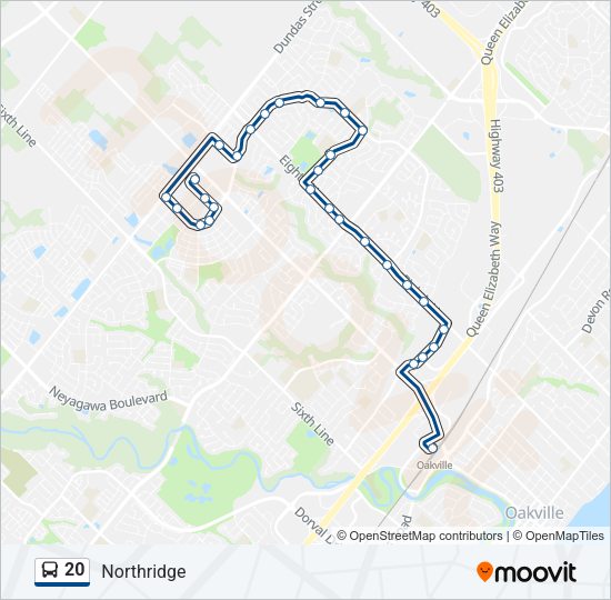 20 Bus Line Map